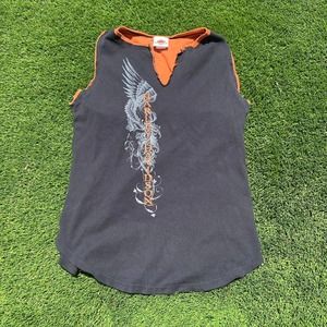 Vintage harley double lined tank